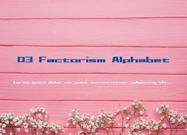D3 Factorism Alphabet example